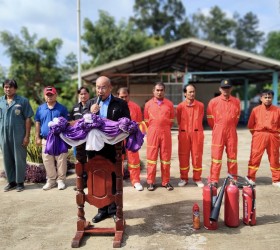 ร.ต.ท. สนิท สุ่มมาตย์ รองนายกอบต.รอบเมือง เป็นประธานเปิดโครงการซ้อมแผนป้องกันภัยอันตรายต่างๆ ภายในศูนย์พัฒนาเด็กเล็กบ้านแก่นทราย อำเภอเมือง ตำบลรอบเมือง จังหวัดร้อยเอ็ดประจำปี 2568