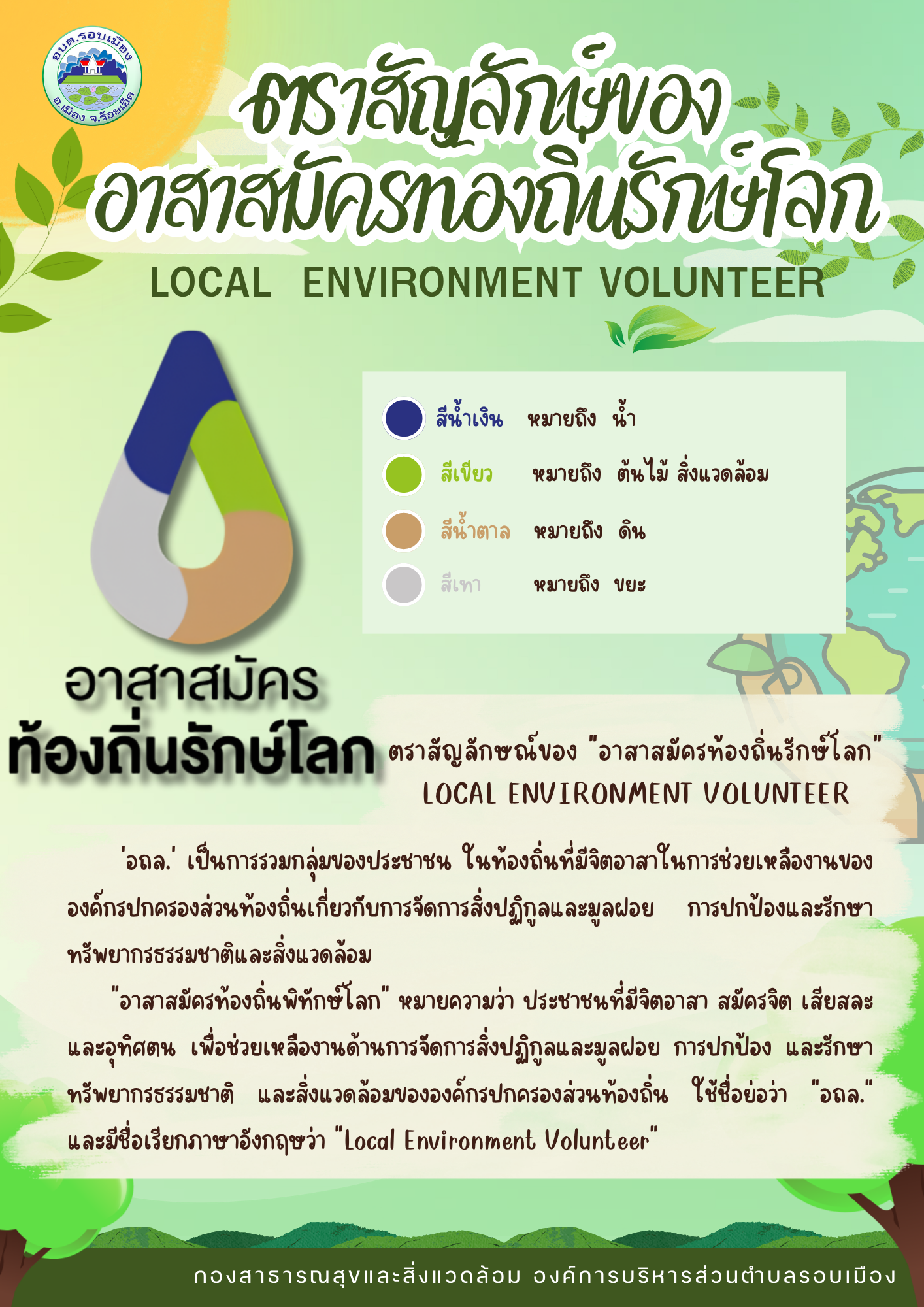 ตราสัญลักษณ์ของ "อาสาสมัครท้องถิ่นรักษ์โลก"